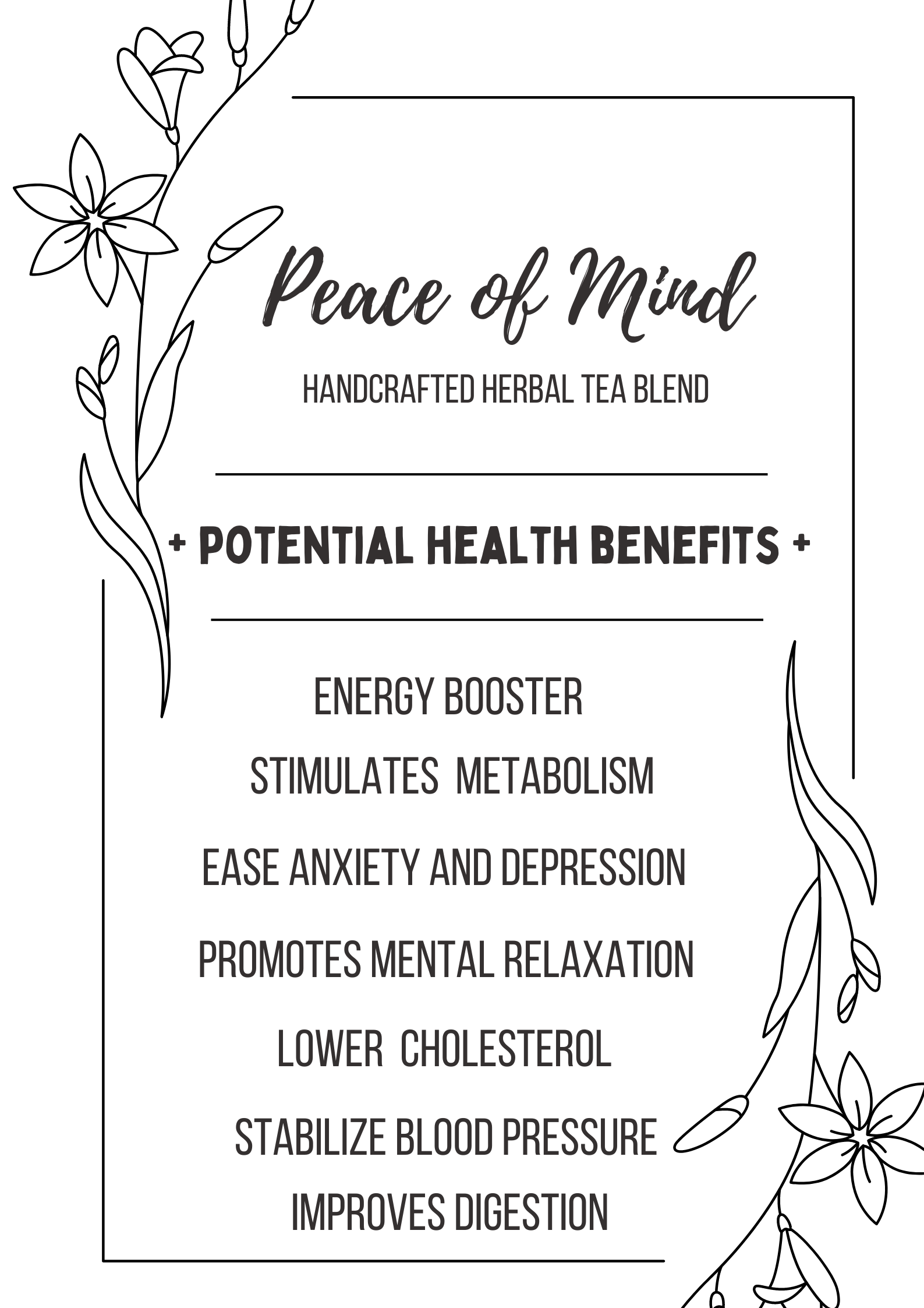 Peace of Mind Handcrafted Tea Blend 1.40oz